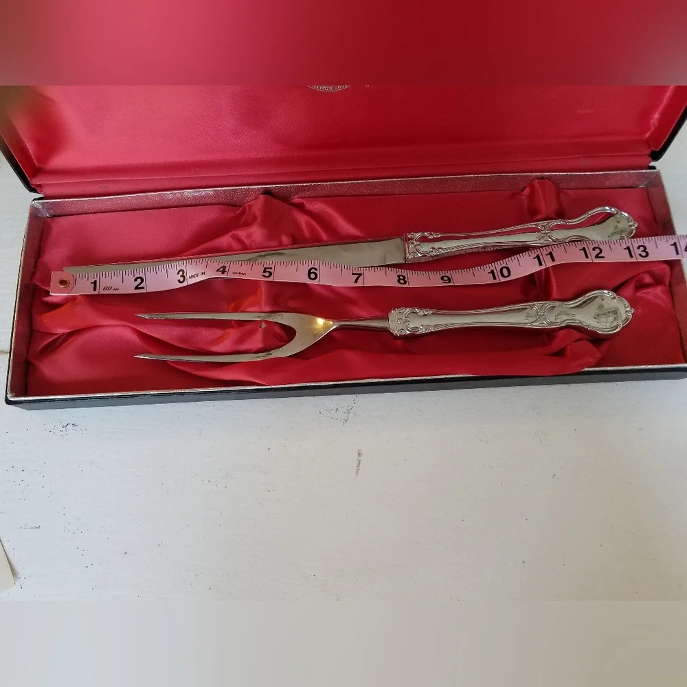 Vintage Carvel Hall Carving Set In Box